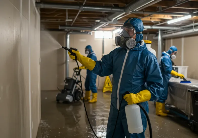 Basement Sanitization and Antimicrobial Treatment process in Albion, PA