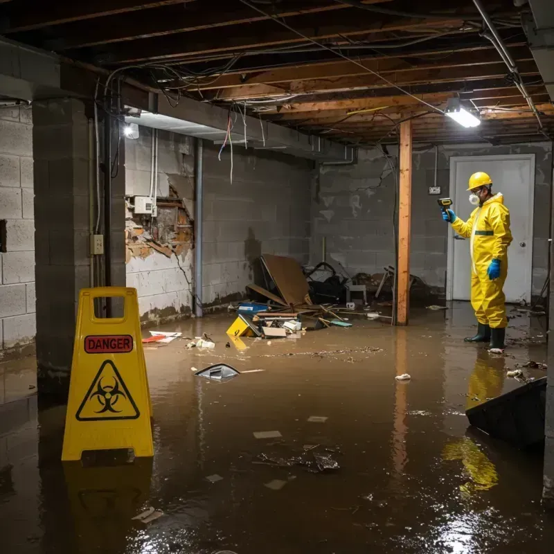 Flooded Basement Electrical Hazard in Albion, PA Property